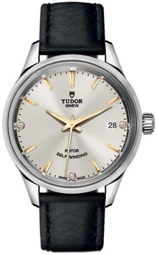 Tudor 12300-0020 Style Sølvfarget/Lær Ø34 mm
