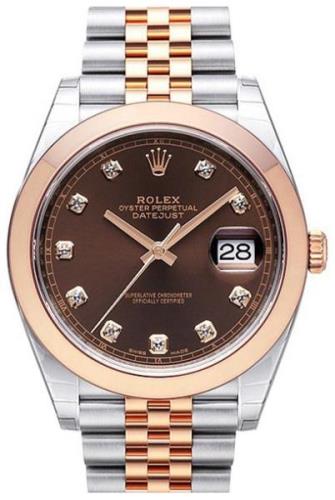 Rolex Herreklokke 126301-0004 Datejust 41 Brun/18 karat rosé gull