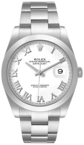 Rolex Herreklokke 126300-0015 Datejust 41 Hvit/Stål Ø41 mm