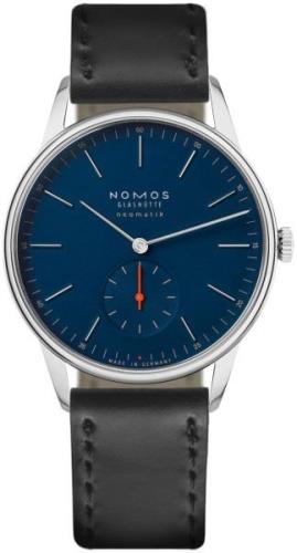 Nomos Glashütte N-343 Orion Blå/Lær Ø38.5 mm