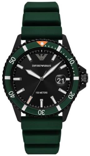 Emporio Armani Herreklokke AR11464 Diver VALUE_INKNOWN Sort/Gummi