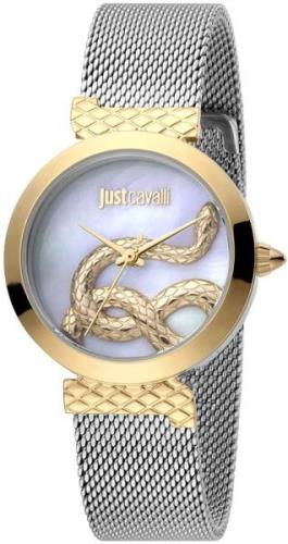 Just Cavalli Dameklokke JC1L091M0085 Hvit/Stål Ø32 mm