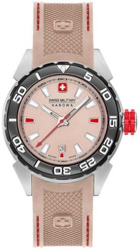 Swiss Military Dameklokke 06-6323.04.014 Hanowa Beige/Gummi Ø40 mm