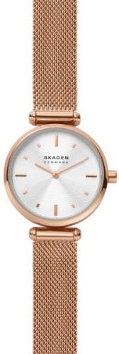 Skagen Dameklokke SKW2955 Amberline Hvit/Rose-gulltonet stål Ø28 mm