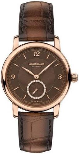 Montblanc Dameklokke 118519 Star Brun/Lær Ø36 mm