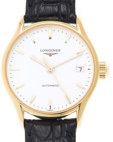 Longines Dameklokke L4.360.2.12.2 Lyre Hvit/Lær Ø25 mm