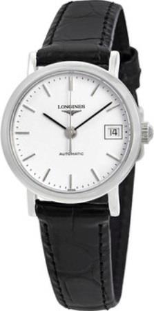 Longines Dameklokke L4.309.4.12.2 Elegant Hvit/Lær Ø25.5 mm