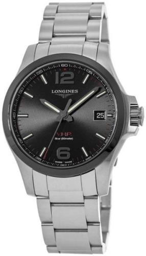 Longines Herreklokke L3.719.4.56.6 Conquest V.H.P. Sort/Stål Ø41 mm