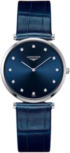 Longines Dameklokke L4.709.4.97.2 La Grande Classique De Blå/Lær