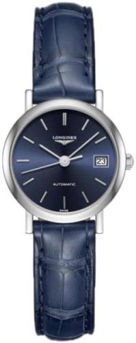 Longines Dameklokke L4.309.4.92.2 Elegant Blå/Lær Ø25.5 mm