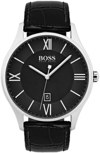 Hugo Boss Herreklokke 1513485 Sort/Lær Ø44 mm