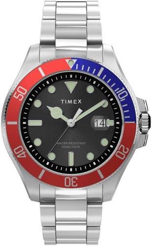 Timex Herreklokke TW2U71900 Sort/Stål Ø43 mm