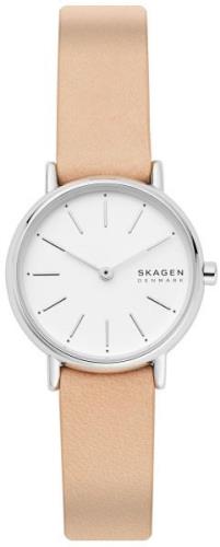 Skagen Dameklokke SKW2839 Signatur Hvit/Lær Ø30 mm