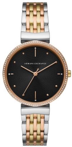 Armani Exchange Dameklokke AX5911 Zoe Sort/Gulltonet stål Ø36 mm