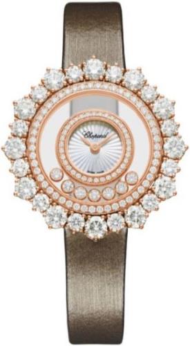 Chopard Dameklokke 209436-5001 Happy Diamonds Sølvfarget/Sateng