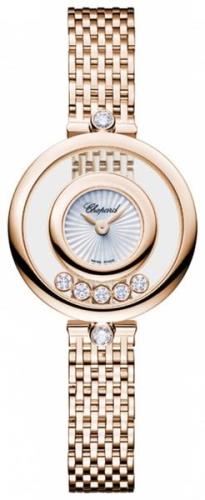 Chopard Dameklokke 209416-5001 Happy Diamonds Sølvfarget/18 karat