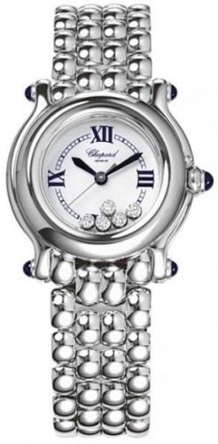 Chopard Dameklokke 278250-3006 Happy Sport Hvit/Stål Ø26 mm