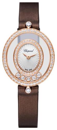 Chopard Dameklokke 204292-5201 Happy Diamonds Icons Hvit/Sateng