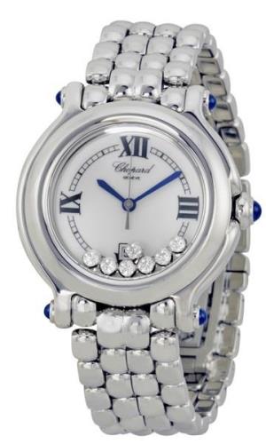 Chopard Dameklokke 278236-3005 Happy Sport Hvit/Stål Ø32 mm