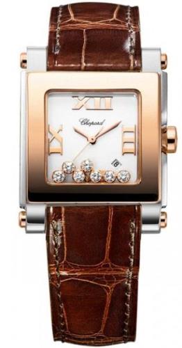 Chopard Dameklokke 278497-9001 Happy Sport Hvit/Lær Ø30 mm