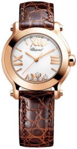 Chopard Dameklokke 274189-5010 Happy Sport Brun/Lær Ø30 mm