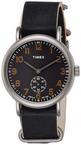 Timex Herreklokke TW2P86700 Weekender Sort/Lær Ø40 mm