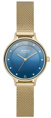 Skagen Dameklokke SKW3058 Anita Lille Blå/Gulltonet stål Ø30 mm