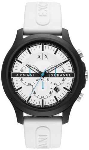 Armani Exchange Herreklokke AX2435 Hampton Hvit/Gummi Ø46 mm