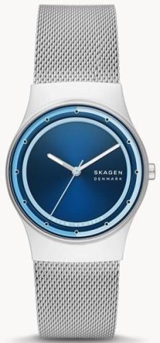 Skagen Dameklokke SKW3024 Sol Blå/Stål Ø34 mm