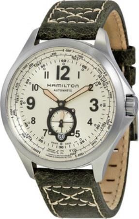 Hamilton Herreklokke H71726333 Khaki Sort/Gummi Ø44 mm