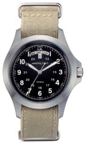 Hamilton Herreklokke H64451333 Khaki Sort/Stål Ø40 mm