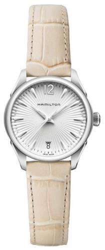 Hamilton Dameklokke H42211855 American Classic Jazzmaster Hvit/Lær