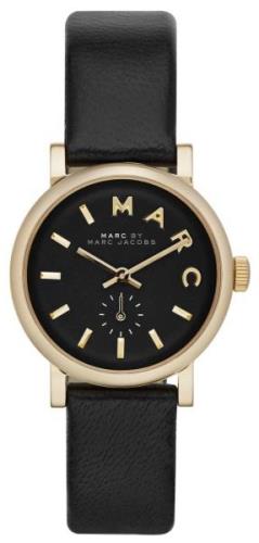 Marc by Marc Jacobs Dameklokke MBM1273 Sort/Lær Ø28 mm