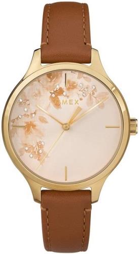 Timex Dameklokke TW2R66900 Beige/Lær Ø36 mm