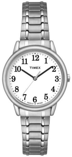 Timex Dameklokke TW2P78500 Easy Reader Hvit/Stål Ø30 mm