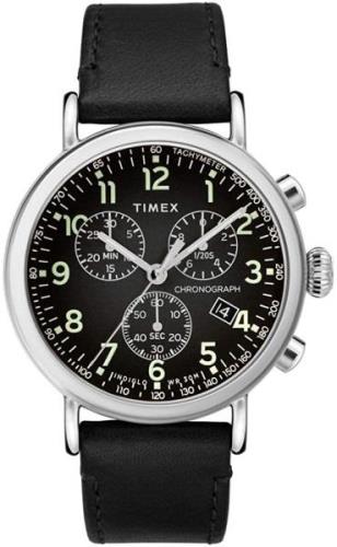 Timex Herreklokke TW2T21100 Sort/Lær Ø41 mm