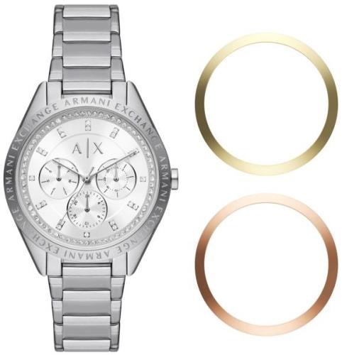 Armani Exchange Dameklokke AX7142SET Lady Giacomo Sølvfarget/Stål