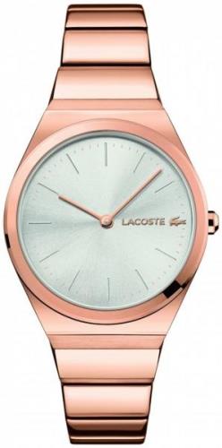 Lacoste Dameklokke 2001055 Sølvfarget/Rose-gulltonet stål Ø34 mm