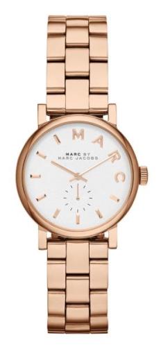 Marc by Marc Jacobs Dameklokke MBM3248 Baker Hvit/Rose-gulltonet