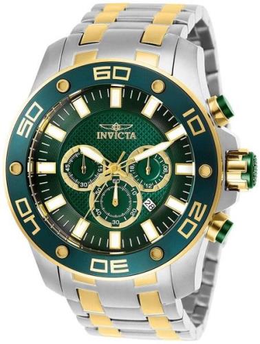 Invicta Herreklokke 26083 Pro Diver Grønn/Gulltonet stål Ø50 mm