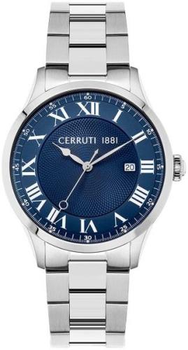 Cerruti 1881 Herreklokke CIWGH2114101 Blå/Stål Ø40 mm