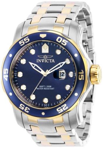 Invicta Herreklokke 39089 Pro Diver Blå/Gulltonet stål Ø48 mm