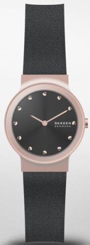 Skagen Dameklokke SKW3004 Freja Sort/Lær Ø26 mm