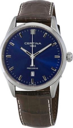 Certina Herreklokke C024.410.16.041.20 Ds 2 Blå/Lær Ø40 mm