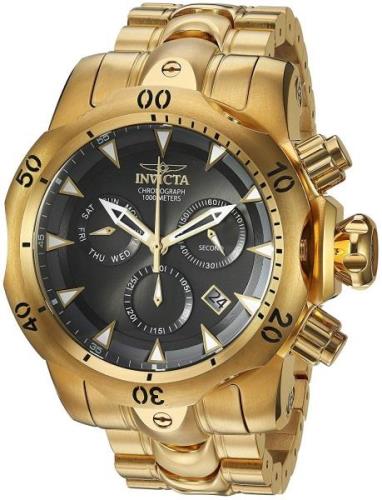 Invicta Herreklokke 29644 Venom Grå/Gulltonet stål Ø52 mm