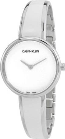 Calvin Klein Dameklokke K4E2N116 Hvit/Stål Ø30 mm