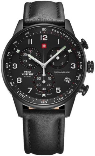 Swiss Military Herreklokke SM34012.08 Chrono Sort/Lær Ø41 mm