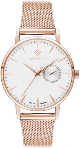 Gant Dameklokke G106008 Park Hill Hvit/Rose-gulltonet stål Ø38 mm