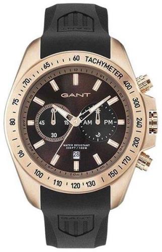 Gant Herreklokke GT059004 Brun/Gummi Ø46 mm