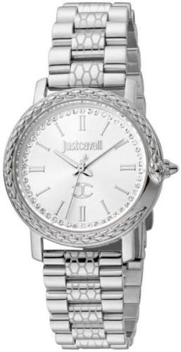 Just Cavalli Dameklokke JC1L212M0045SET Valentines Hvit/Stål Ø32 mm